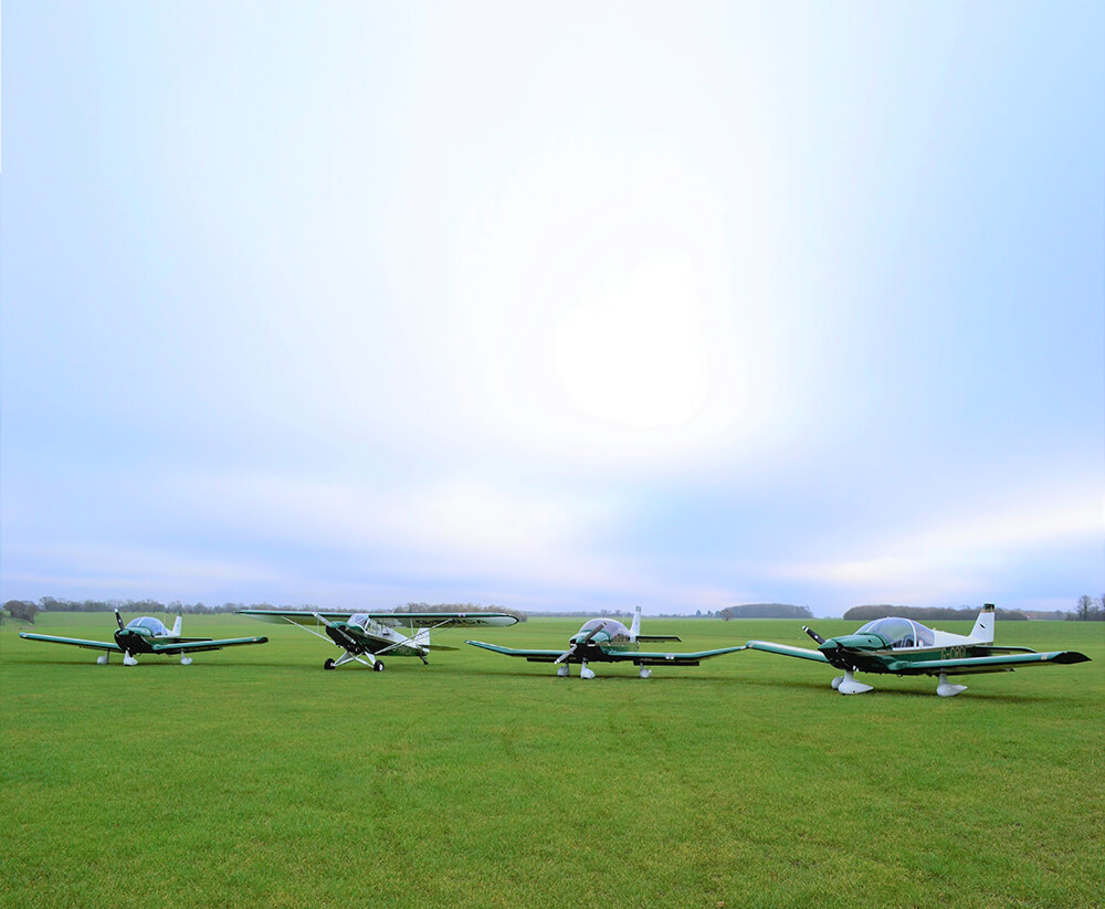 Aircraft hangarage at Crowfield Airfield Suffolk