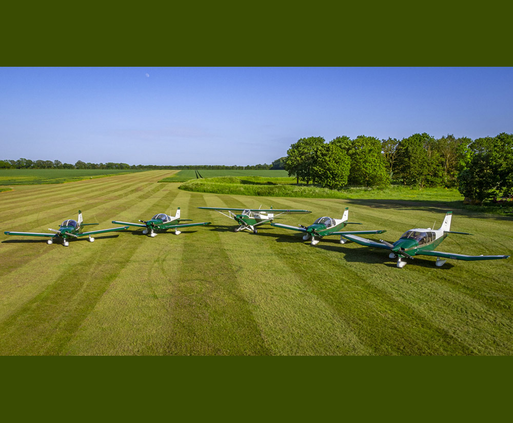 Aircraft hangarage at Crowfield Airfield Suffolk